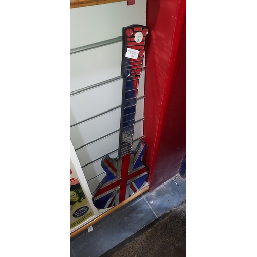 126 - Union Jack Guitar Shaped Mirror