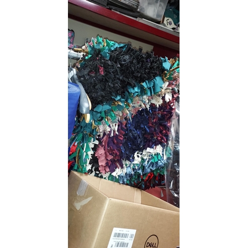 23 - Colourful Rag Rug Needs Repair To Back