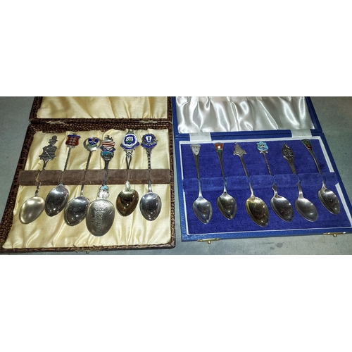 383 - 2 Sets Of 6 Silver Sovereign Spoons