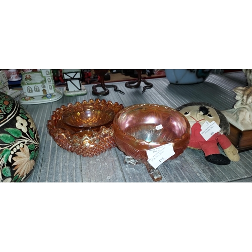 485 - 4 Carnival Glass Bowls