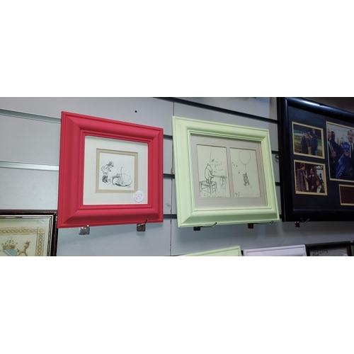 106 - Set Of 6 Small Framed Winnie The Pooh Pictures