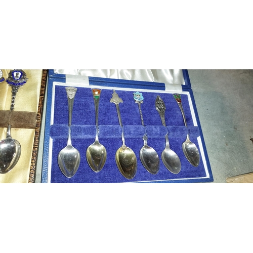 383 - 2 Sets Of 6 Silver Sovereign Spoons