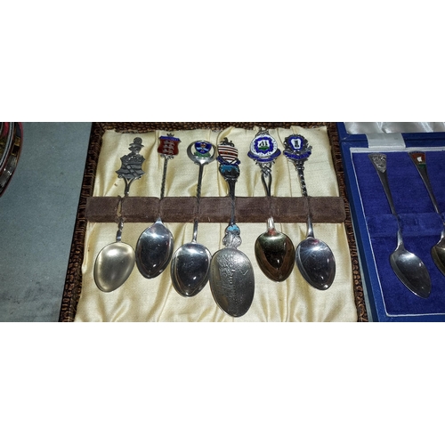 383 - 2 Sets Of 6 Silver Sovereign Spoons