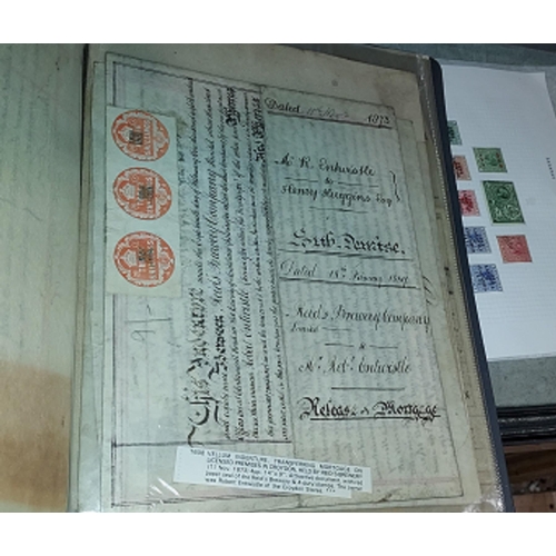 553 - Folder Of London Title Deeds And Receipts