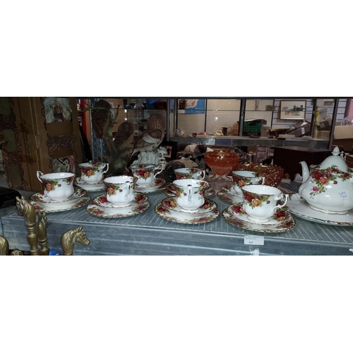 435 - Royal Albert Old Country Roses Part Teaset