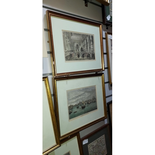 112 - Set Of 4 Framed Prints Of London