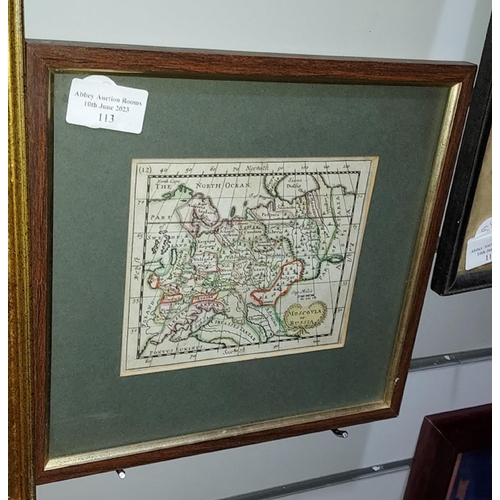 113 - Framed Map Of Moscovia Russia