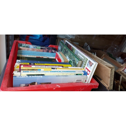 53 - Crate Of Fishing/Fish Books