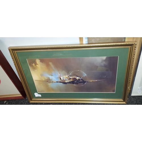 532 - Framed Spitfire Print By B A F Clarke