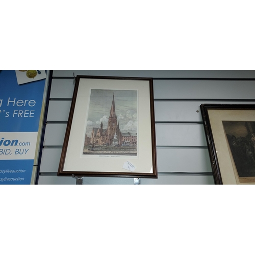 534 - Framed Print Of Greyfriars Church In Dumfries