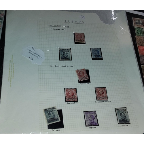 550 - Sheet Of Turkey And Italian Stamps