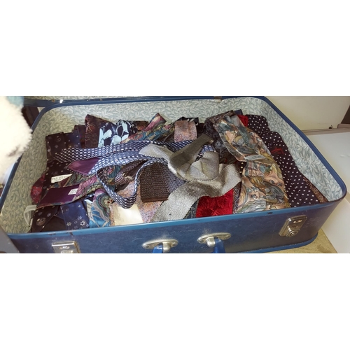 56 - Suitcase Of Various Ties Including Liberty And Other Good Makes