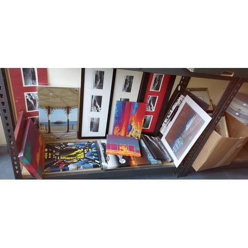 59 - Large Selection Of Pictures On Canvas Of Brighton Some Framed