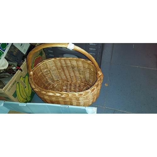 612 - Large Wicker Basket 17