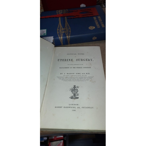 8 - Book Clinical Notes On Uterine Surgery By J Marion Sims, 1866, 1St Edition, Worn Covers & Spine, Med... 