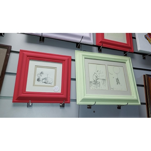 103 - Set Of 6 Small Framed Winnie The Pooh Pictures