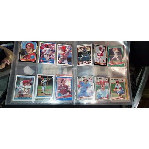 304 - Usa Baseball Cards 102 Phillies Mint 80'S/90'S Plus 2 Large Cards