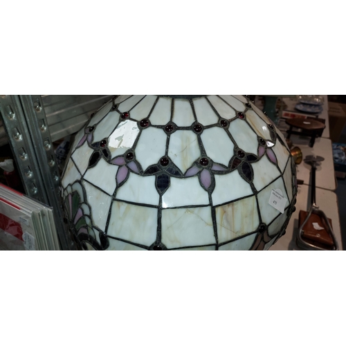 475 - Tiffany Style Table Lamp Shade Has Some Damage