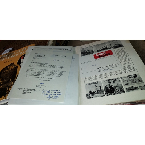 1 - 4 Signed Train Books, One Facet & Settle Carlisle Both Signed By O.S. Nock With Letter, Railway Maga... 