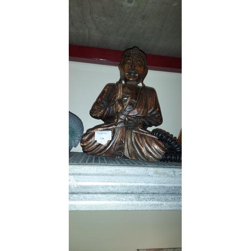 138 - Medium Sized Wooden Buddha