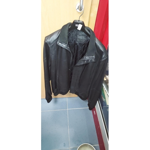 19 - Blue Harbour Black Leather Jacket