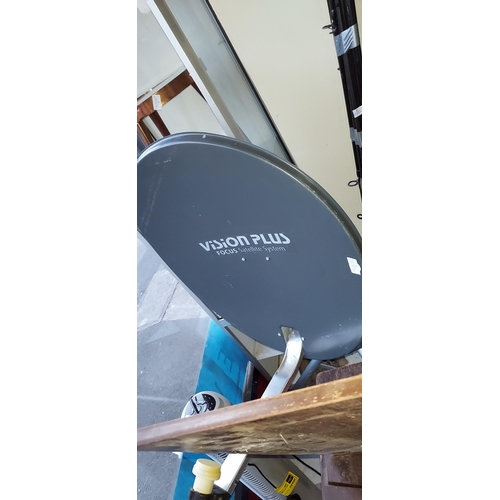 52 - Portable Satellite Dish With Stand And Receiver