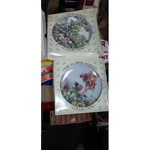 144 - 5 X Flower Fairy Plates In Box With Certificates