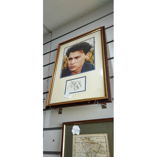 119 - Framed Johnny Depp Photo With Replica Signature