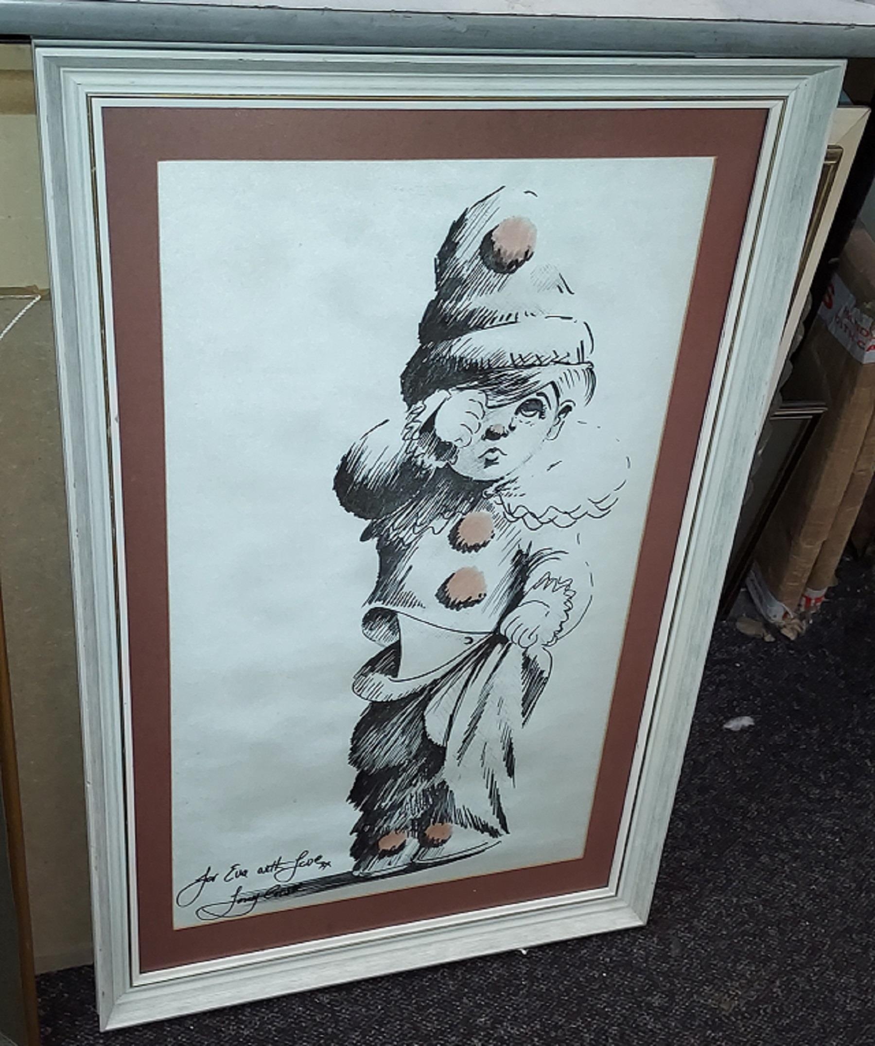Framed Print Of A Clown Boy Crying Personalised By Tony Cross