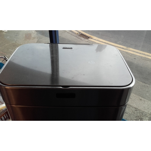 45 - Large Stainless Steel Battery Operated Bin In Working Order