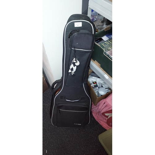 88 - Linea Nova Joan Aragon Acoustics Guitar With Case With Foot Stand