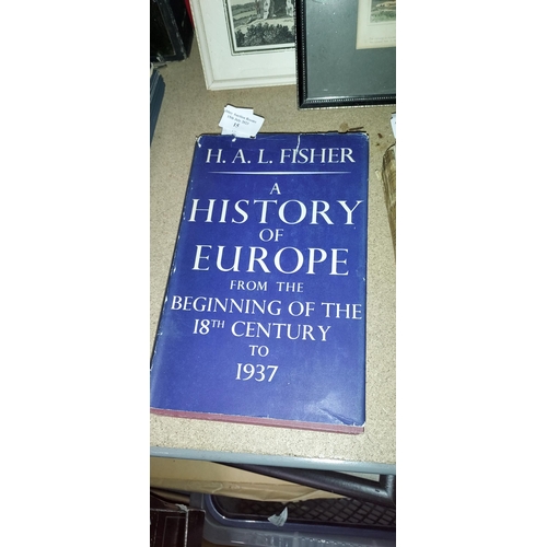 15 - Book History Of Europe 18Th Century To 1937 By Fisher, 1952, 1St Of This Edition, Signed By Sir Will... 