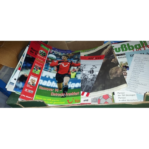 28 - Box Of Over 180 European Football Programmes From 1990'S Onwards Including Germany, Sweden, Denmark,... 