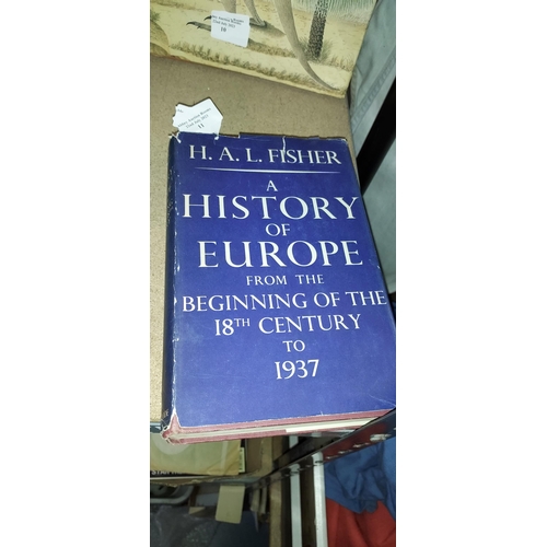 11 - Book History Of Europe 18Th Century To 1937 By Fisher, 1952, 1St Of This Edition, Signed By Sir Will... 