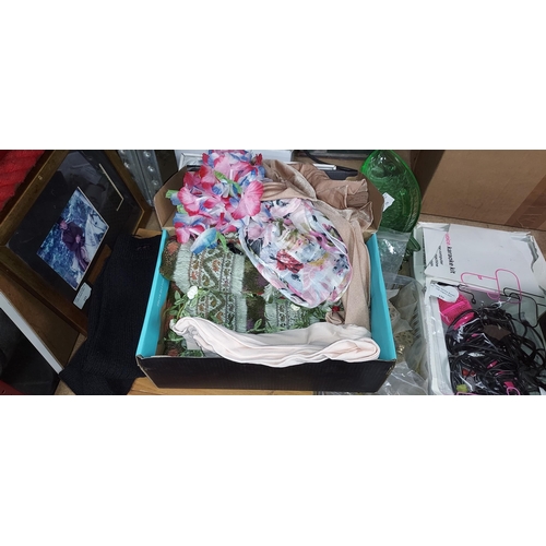 142 - 2 Small Boxes One With Purse, Jewellery Etc Other Ladies Clothes Etc