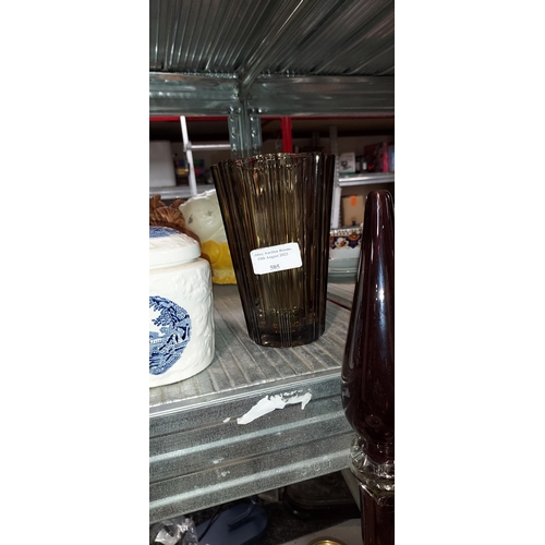 505 - Brown Glass Vase