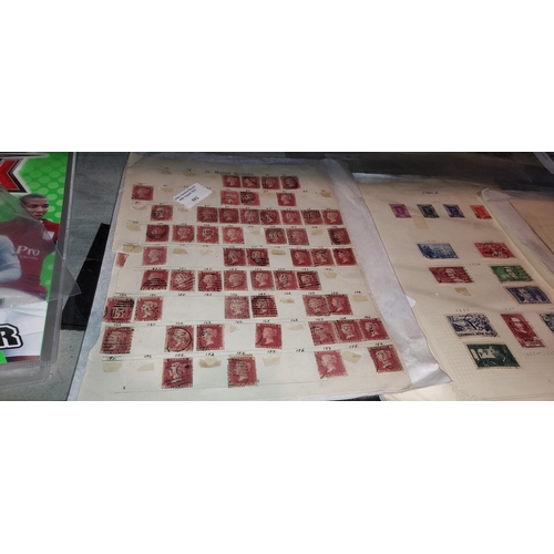 592 - 2 Pages Of Penny Red Stamps