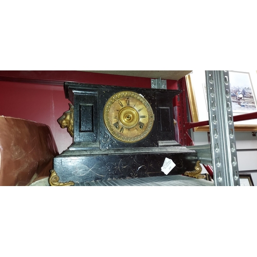 649 - Victorian Mantle Clock For Repairs