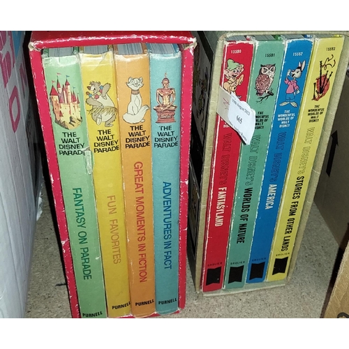 665 - 2 Sets Of Vintage Disney Mickey Mouse Books Etc