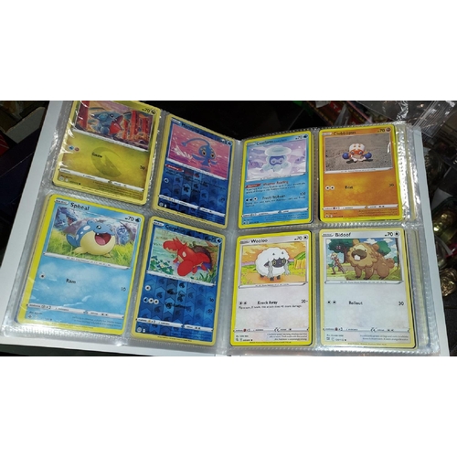 296 - Folder Of 202 Pokemon Cards Inc Vcards Holo/Revers Holo Mint