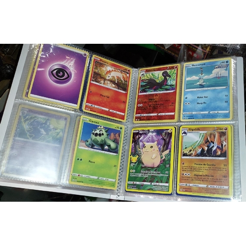 296 - Folder Of 202 Pokemon Cards Inc Vcards Holo/Revers Holo Mint