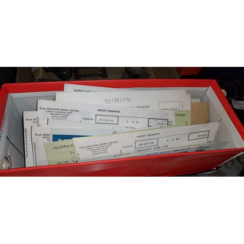 308 - Box Of Vintage Bank Cheques