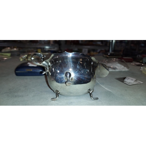 318 - Silver Sauce Boat Birmingham 1906