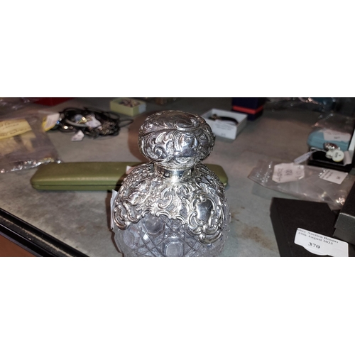 364 - 1898 Chester Silver Cased Scent Bottle