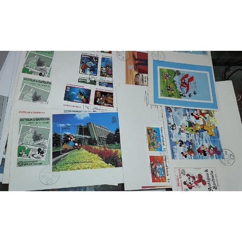 416 - Stamps Antigua Disney Issues First Day Covers 12 Different