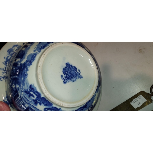 511 - Large Victoria Ware Blue And White Bowl