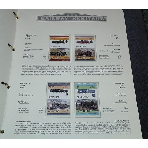 568 - Album Of Railway Cards With Stamps