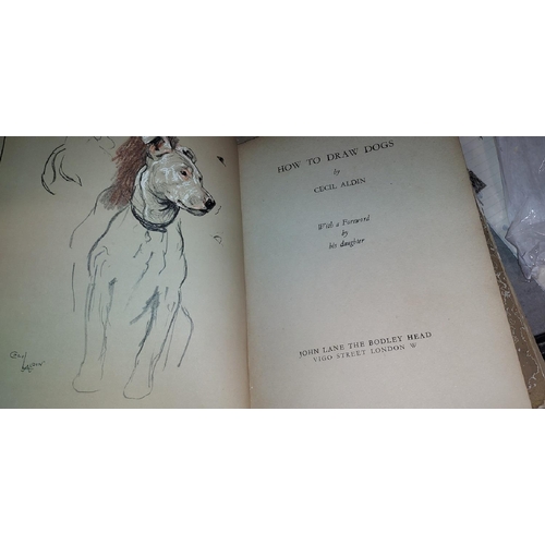 587 - 2 Books Mac By Cecil Aldin, 1St, 1912, 24 Colour Illustrations, Damage To Spine, Covers Loose, Wear ... 