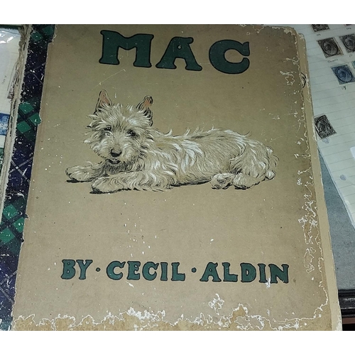 587 - 2 Books Mac By Cecil Aldin, 1St, 1912, 24 Colour Illustrations, Damage To Spine, Covers Loose, Wear ... 