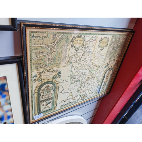 123 - Framed Antique Map By John Speed 1610